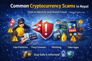 Common cryptocurrency scams in Nepal including phishing Ponzi schemes and fake apps explained