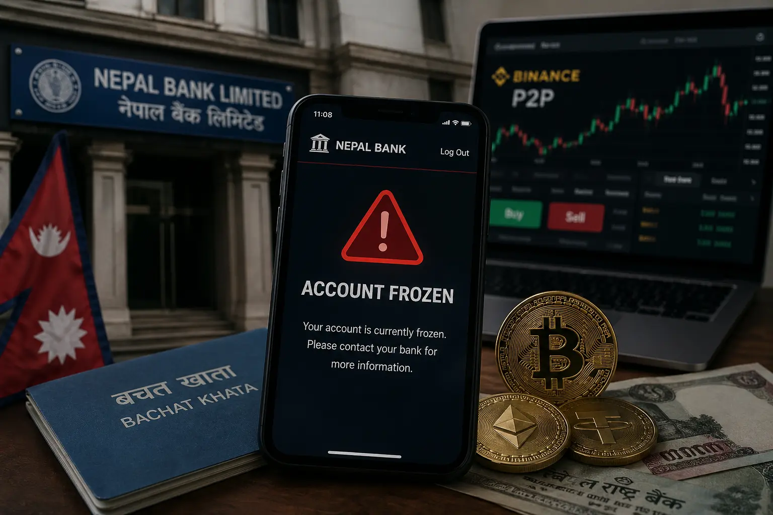 How Nepali bank accounts get frozen due to crypto transactions in Nepal 2026